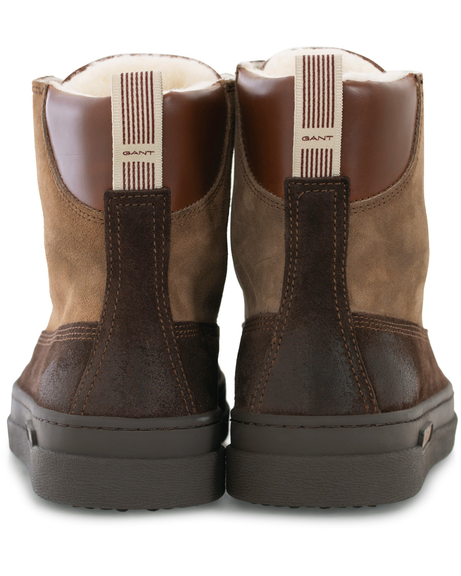 Heren | GANT Creek Wool Lined Boot Dark Brown Suede | GANT | Creek Wool Lined Boot Dark Brown Suede