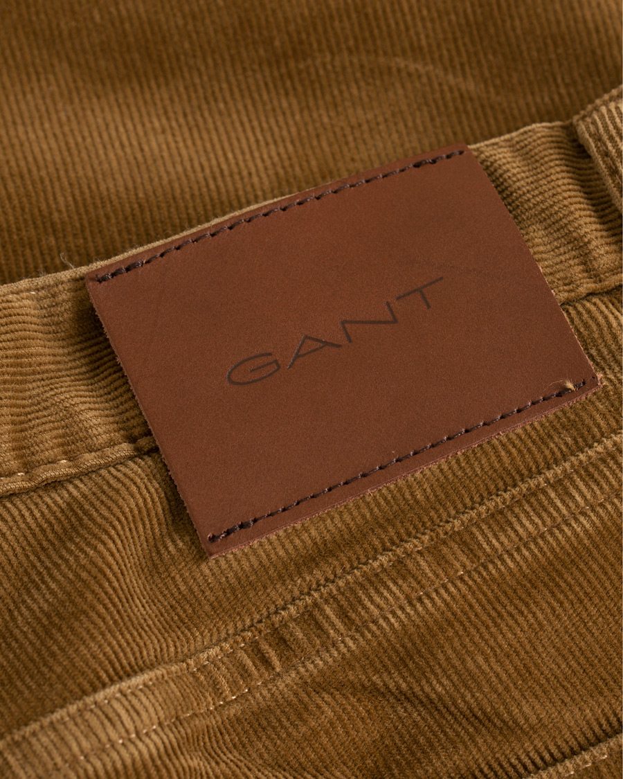 Heren | Broeken | GANT | Slim Fit Corduroy 5-Pocket Jeans Warm Khaki