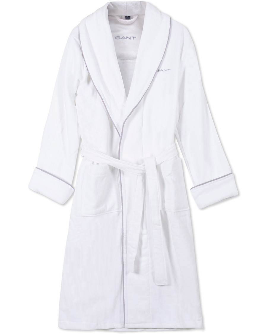 Heren | Pyjama's en gewaden | GANT | Premium Velour Robe White