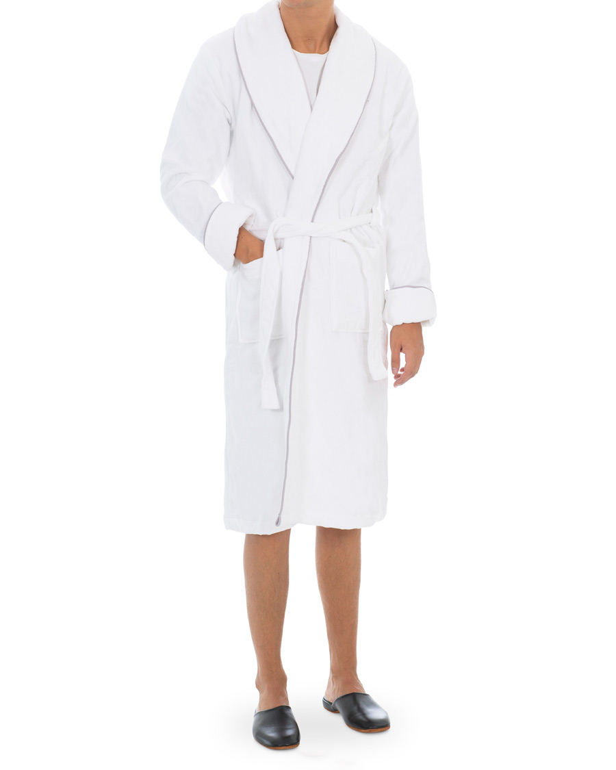 Heren | Pyjama's en gewaden | GANT | Premium Velour Robe White