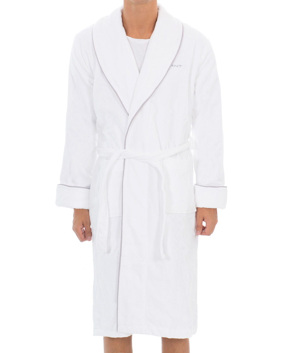 Heren | Pyjama's en gewaden | GANT | Premium Velour Robe White