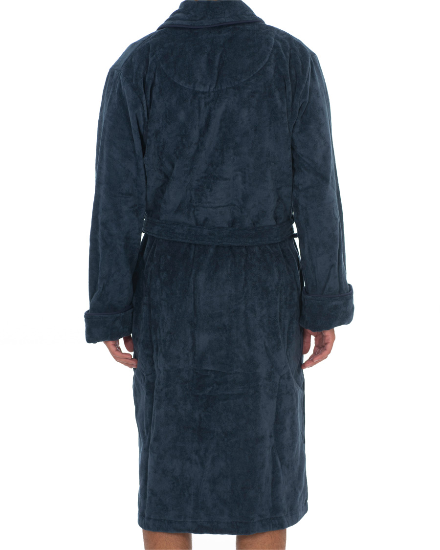 Homme | Peignoirs Et Pyjamas | GANT | Premium Velour Robe Evening Blue