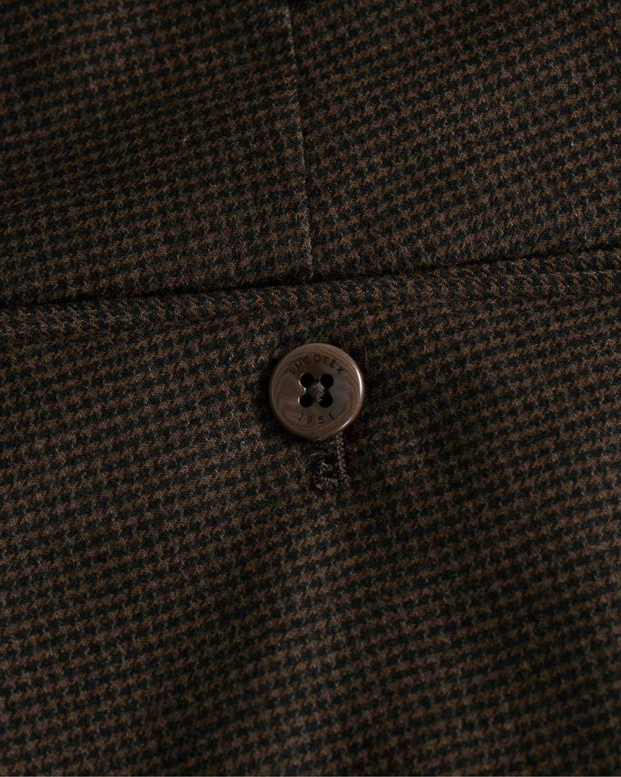 Heren | Broeken | Incotex | Slim Fit Pleated Trousers Dark Brown