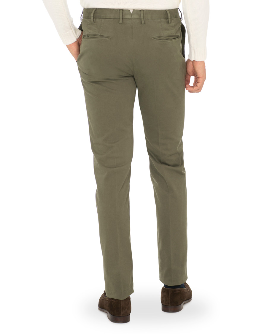 Homme | Pantalons | Incotex | Slim Fit Comfort Chino Forest Green
