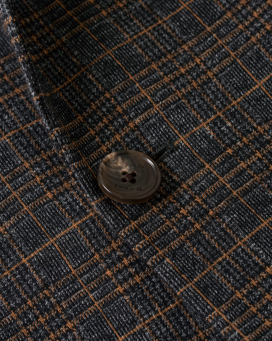 Heren | Blazers | Etro | Prince Of Wales Check Wool Blazer Dark Grey