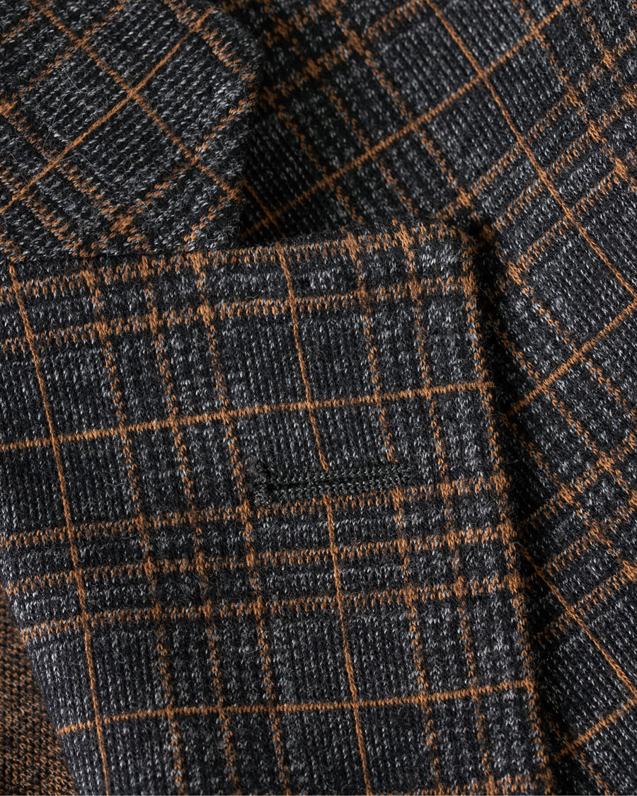 Heren | Blazers | Etro | Prince Of Wales Check Wool Blazer Dark Grey