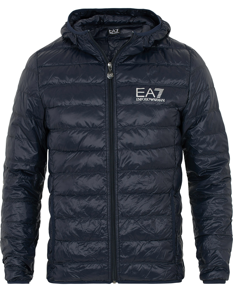 Heren | Jassen | EA7 | Train Core Light Down Hoodie Jacket Navy