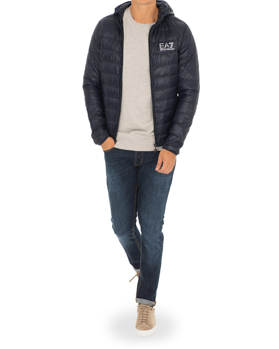 Heren | Jassen | EA7 | Train Core Light Down Hoodie Jacket Navy