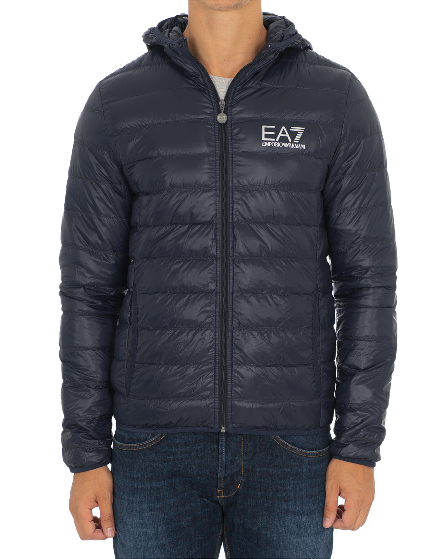 Heren | Jassen | EA7 | Train Core Light Down Hoodie Jacket Navy