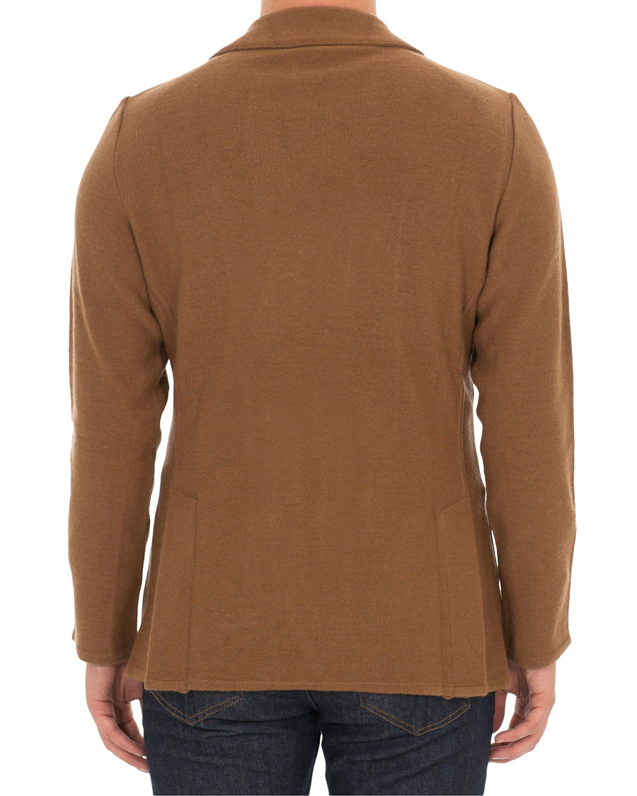 Homme | Blazers | Lardini | Knitted Wool Blazer Brown