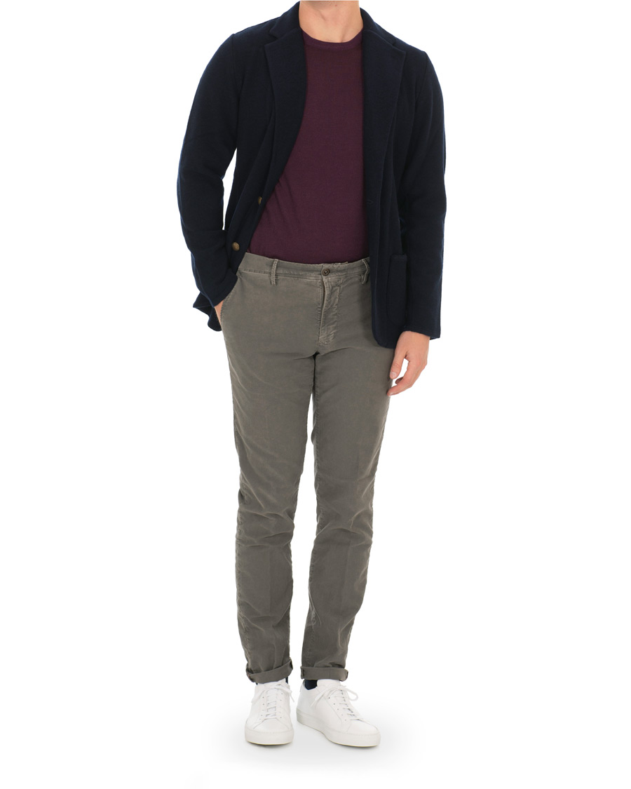 Homme | Blazers | Lardini | Knitted Wool Blazer Blue