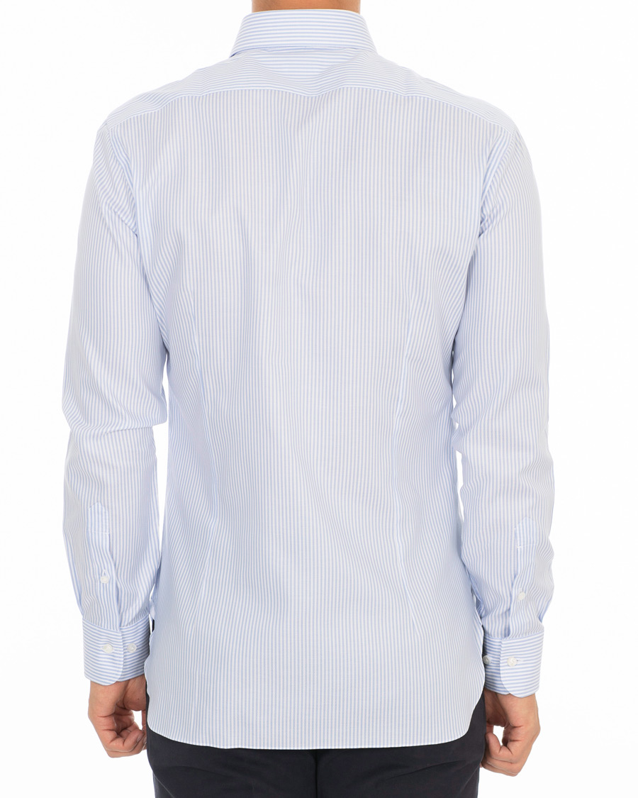 Homme | Chemises | Barba Napoli | Slim Fit Oxford Button Down Shirt Blue Striped