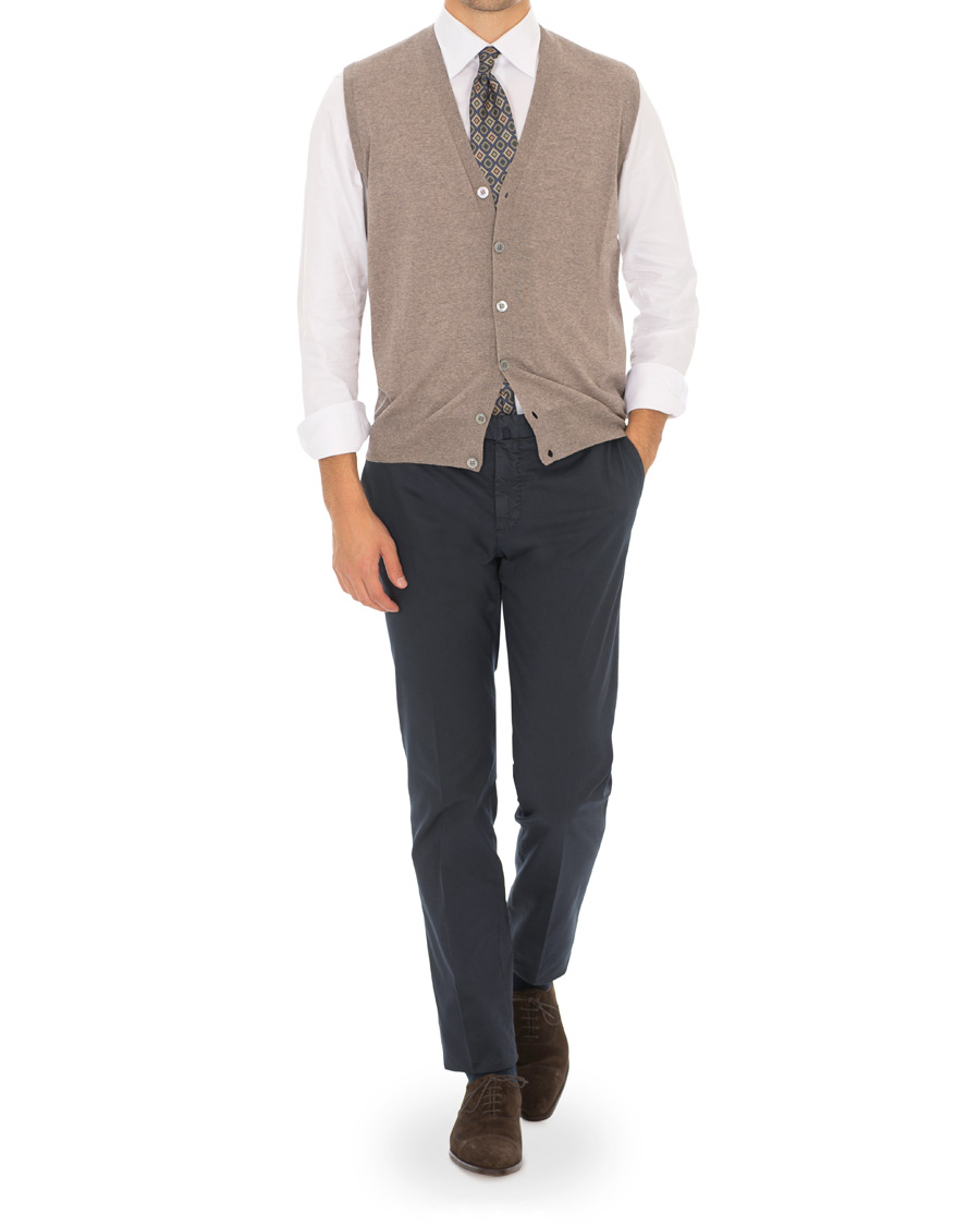 Heren | Truien | Canali | Merino Wool Gilet Light Brown
