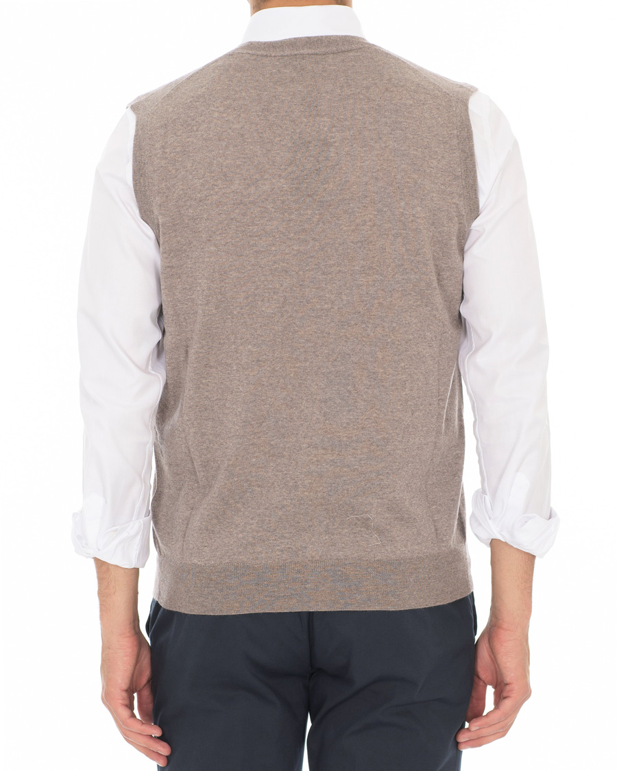 Heren | Truien | Canali | Merino Wool Gilet Light Brown