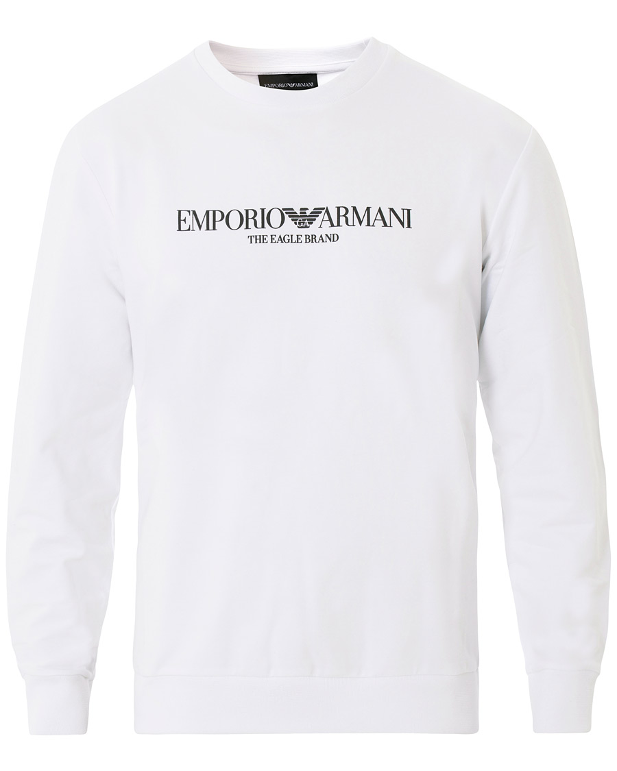 Heren | Truien | Emporio Armani | Logo Crew Neck Sweatshirt White