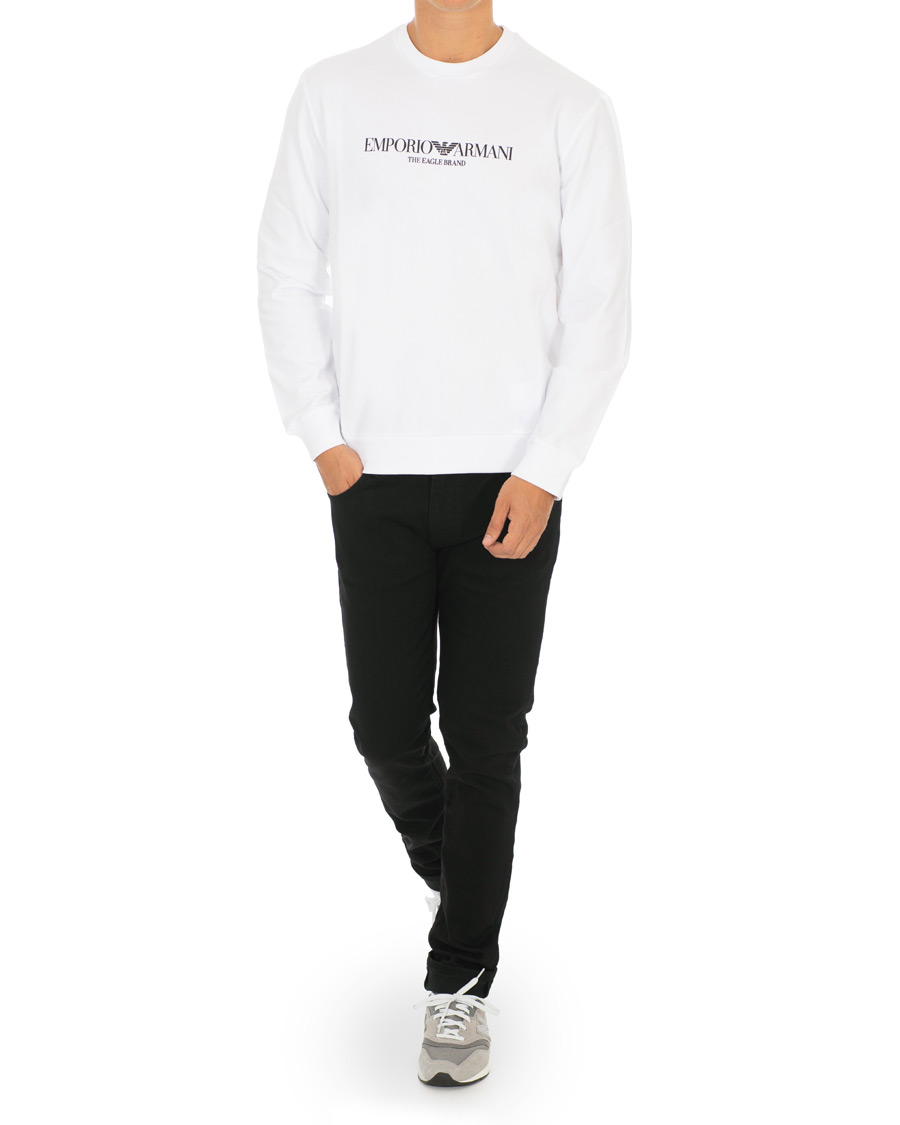 Heren | Truien | Emporio Armani | Logo Crew Neck Sweatshirt White