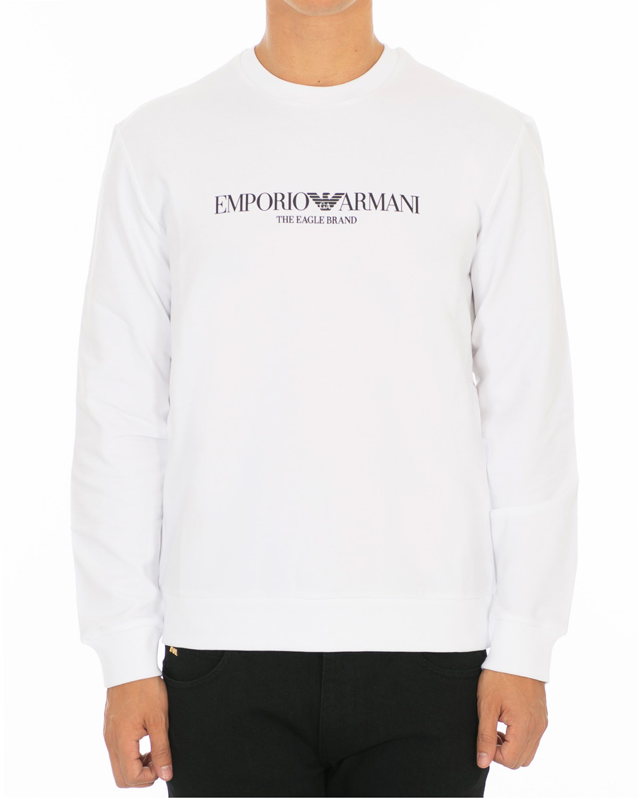 Heren | Truien | Emporio Armani | Logo Crew Neck Sweatshirt White