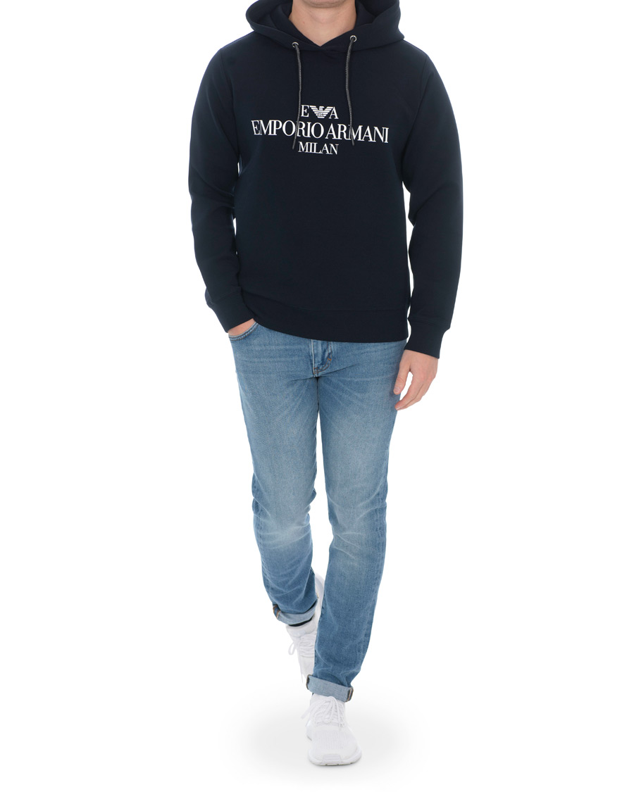 Heren | Truien | Emporio Armani | Logo Hoodie Navy