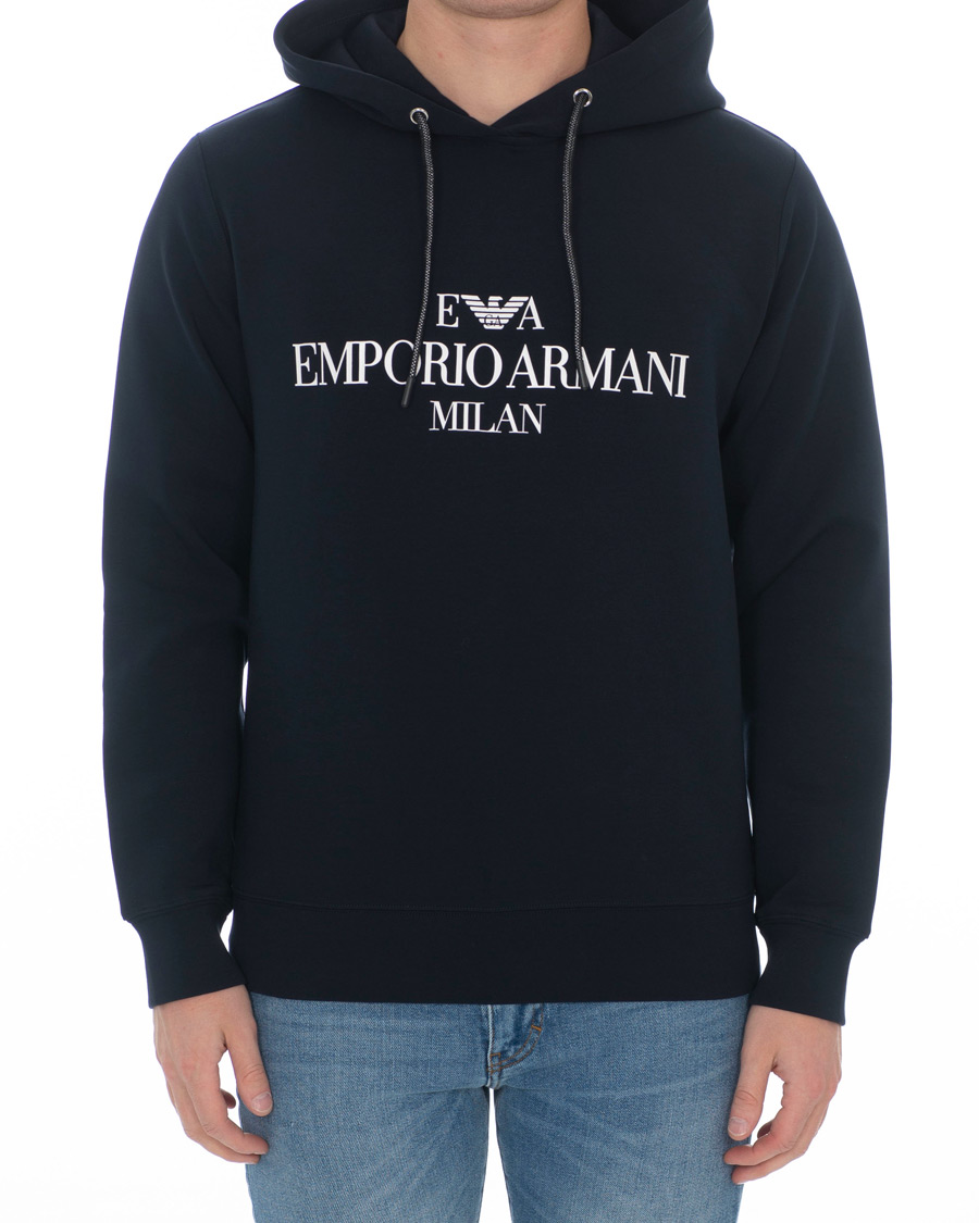 Heren | Truien | Emporio Armani | Logo Hoodie Navy