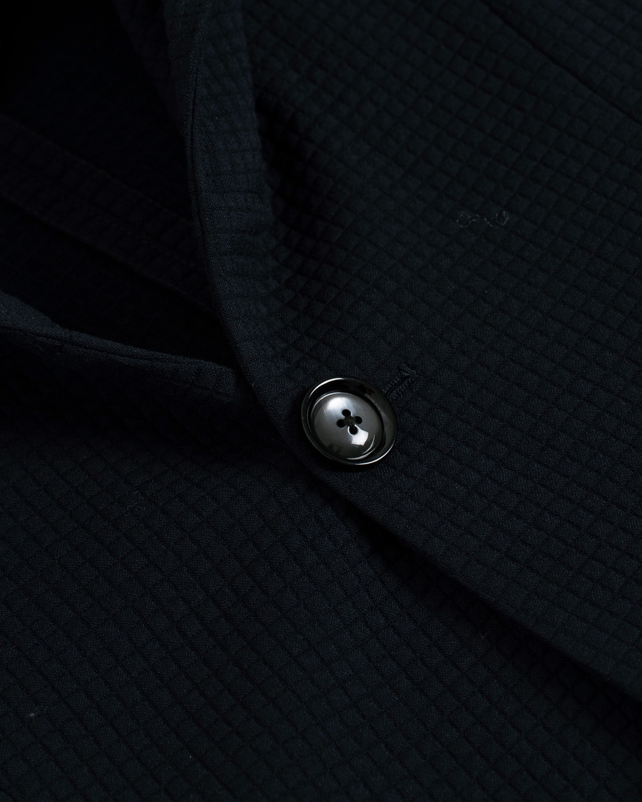 Heren | Blazers | Emporio Armani | Structured Knitted Blazer Hoodie Navy