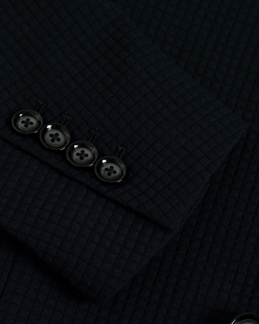 Heren | Blazers | Emporio Armani | Structured Knitted Blazer Hoodie Navy