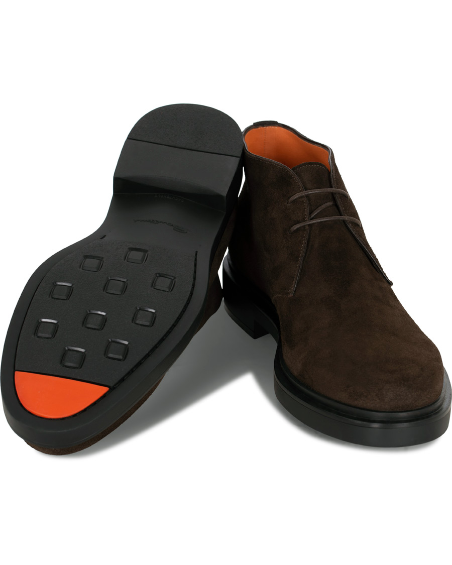 Homme | Santoni Wembley Chukka Boot Dark Brown Suede | Santoni | Wembley Chukka Boot Dark Brown Suede