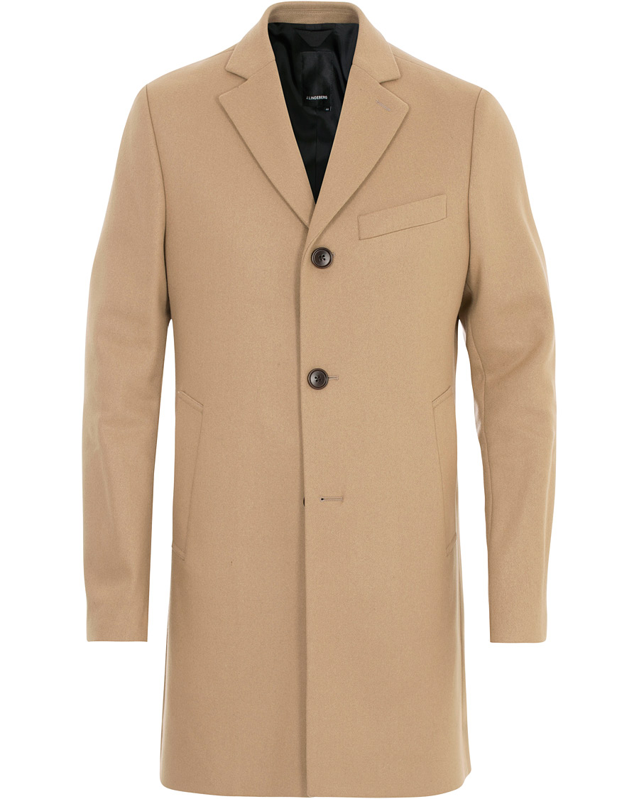 Homme | Manteaux Et Vestes | J.Lindeberg | Wolger Compact Melton Coat Sand