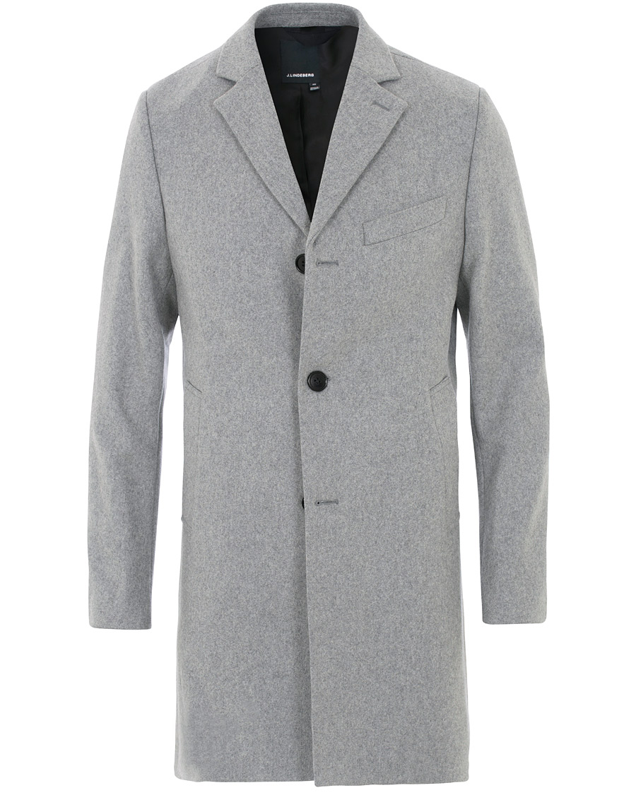 Heren | Jassen | J.Lindeberg | Wolger Compact Melton Coat Grey