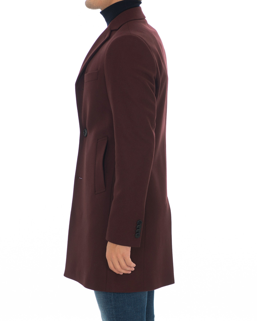 Homme | Manteaux Et Vestes | J.Lindeberg | Wolger Compact Melton Coat Wine Red