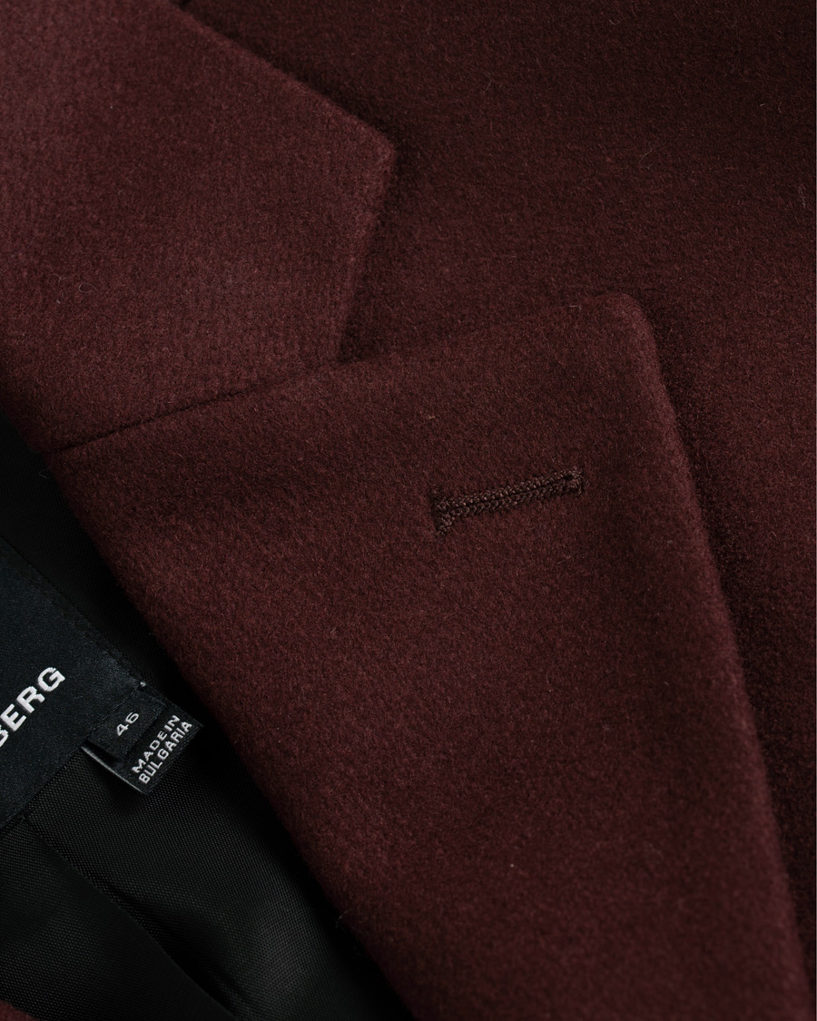 Homme | Manteaux Et Vestes | J.Lindeberg | Wolger Compact Melton Coat Wine Red