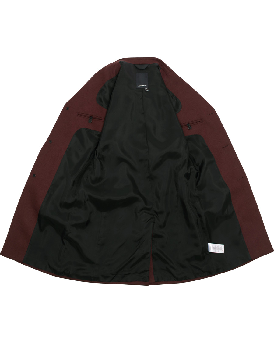 Homme | Manteaux Et Vestes | J.Lindeberg | Wolger Compact Melton Coat Wine Red