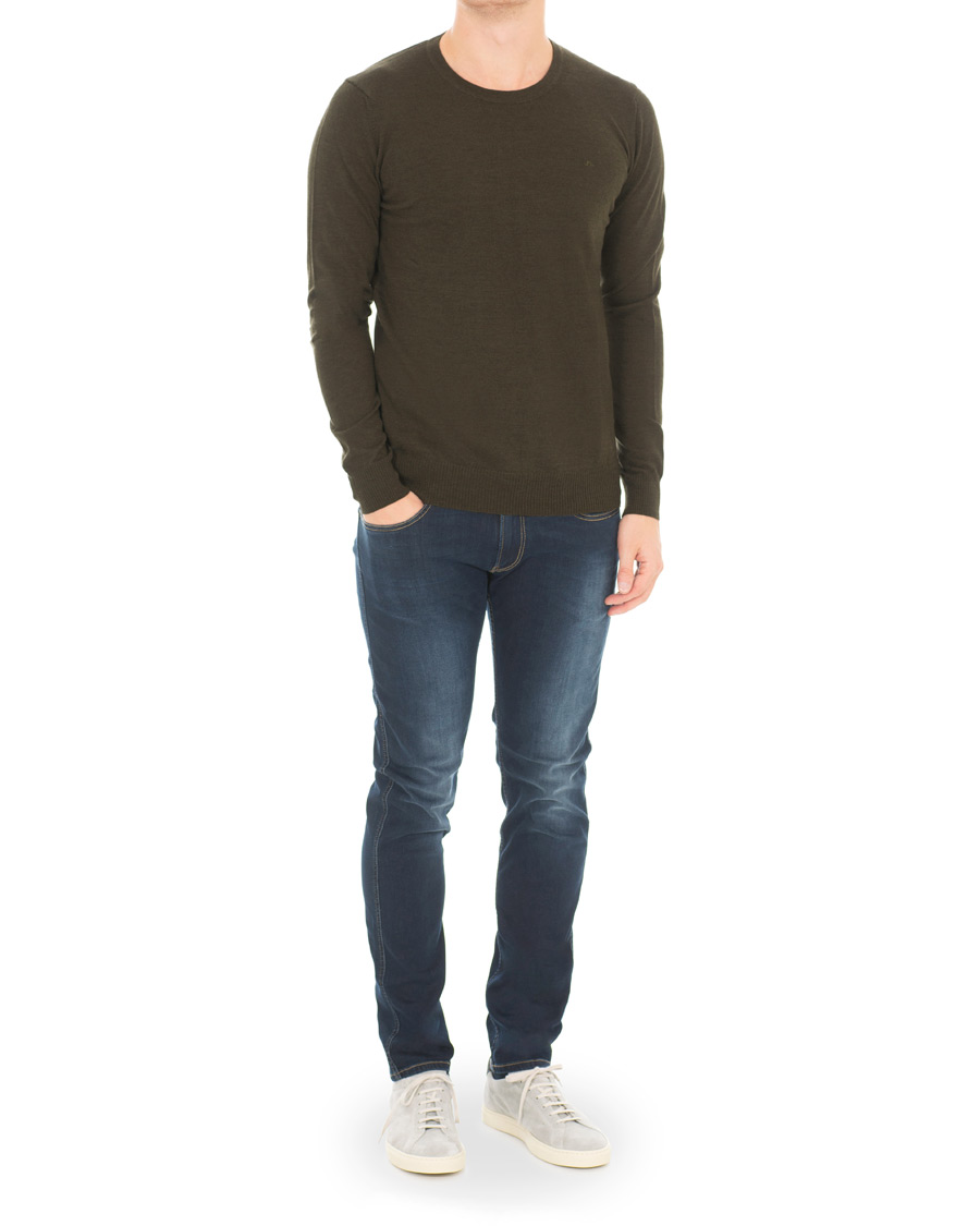 Homme | Pulls Et Tricots | J.Lindeberg | Lyle True Merino Crew Neck Pullover Green