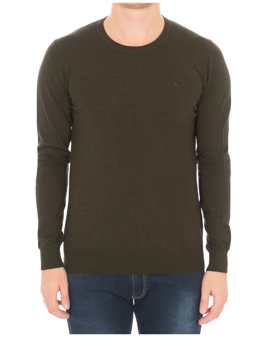 Homme | Pulls Et Tricots | J.Lindeberg | Lyle True Merino Crew Neck Pullover Green