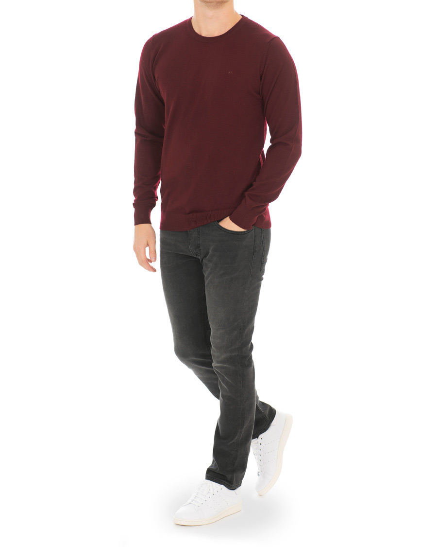 Homme | Pulls Et Tricots | J.Lindeberg | Lyle True Merino Crew Neck Pullover Wine Red