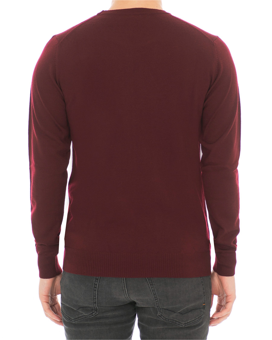 Homme | Pulls Et Tricots | J.Lindeberg | Lyle True Merino Crew Neck Pullover Wine Red
