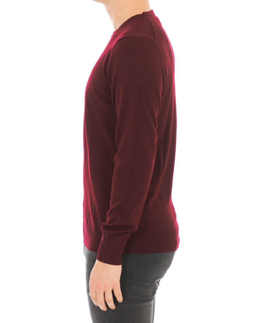 Homme | Pulls Et Tricots | J.Lindeberg | Lyle True Merino Crew Neck Pullover Wine Red