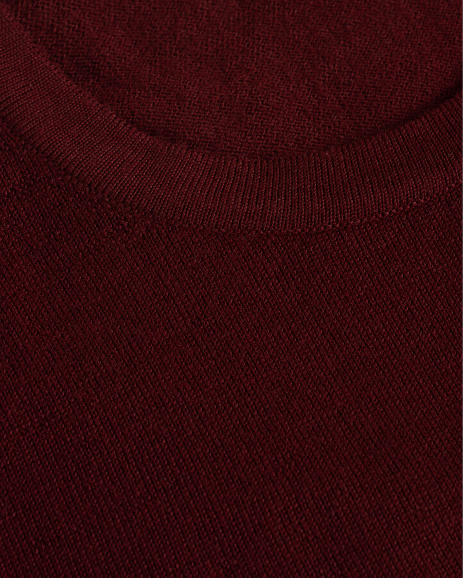 Homme | Pulls Et Tricots | J.Lindeberg | Lyle True Merino Crew Neck Pullover Wine Red