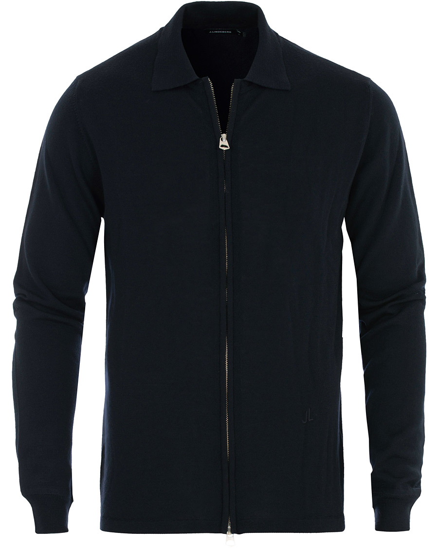 Homme | Pulls Et Tricots | J.Lindeberg | Nyle Full Zip Merino Navy