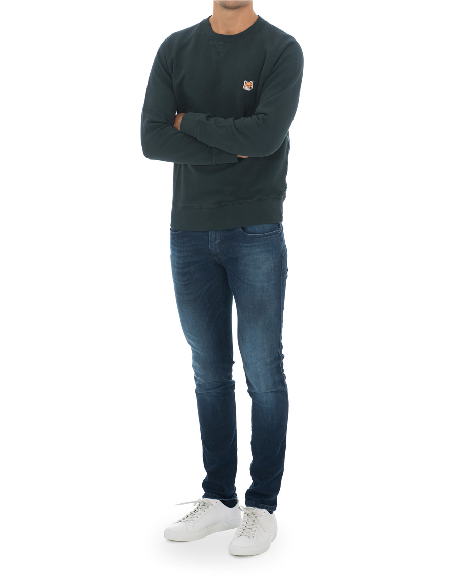 Homme | Pulls Et Tricots | Maison Kitsuné | Sweatshirt Fox Head Patch Forest Green