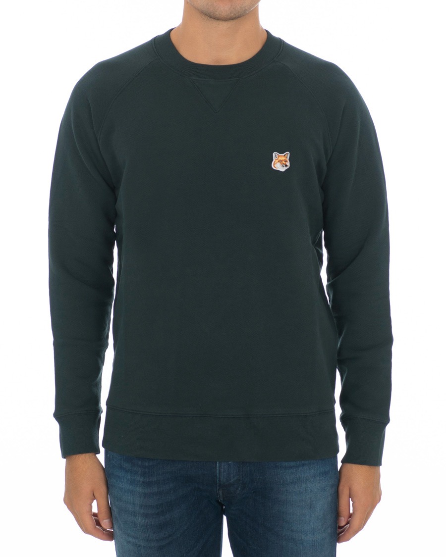 Homme | Pulls Et Tricots | Maison Kitsuné | Sweatshirt Fox Head Patch Forest Green