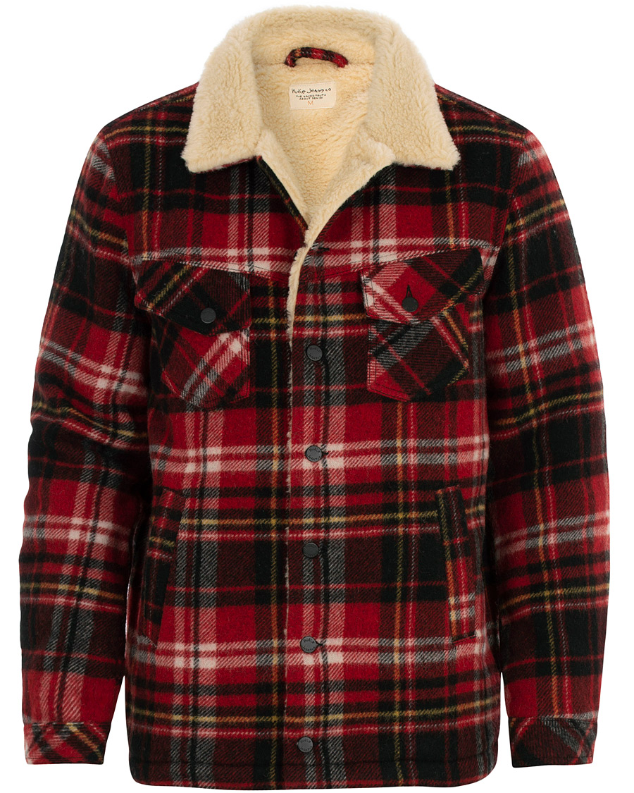 Homme | Manteaux Et Vestes | Nudie Jeans | Lenny Plaid Jacket Red Alert