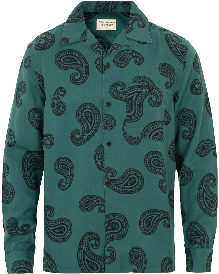 Heren | Overhemden | Nudie Jeans | Vidar Paisley Shirt Kattegat