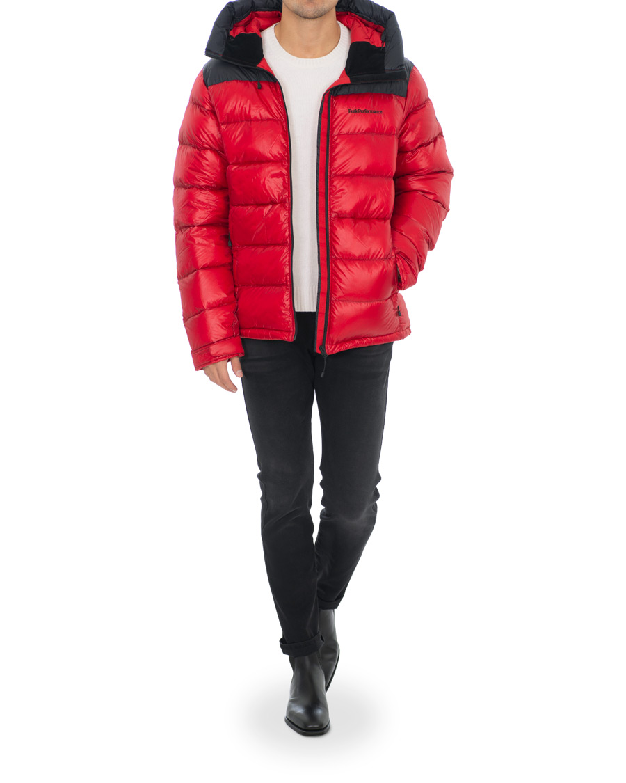Heren | Jassen | Peak Performance | Frost Glacier Down Hood Jacket Red