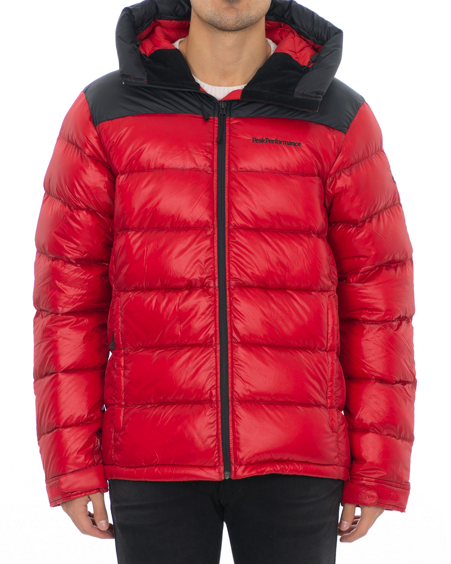 Heren | Jassen | Peak Performance | Frost Glacier Down Hood Jacket Red