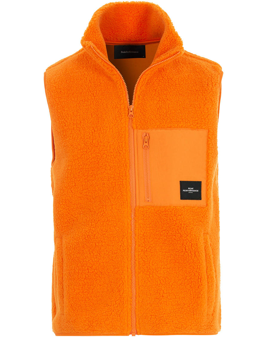 Homme | Manteaux Et Vestes | Peak Performance | Fleece Vest Orange