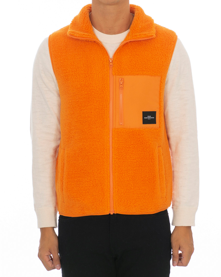 Homme | Manteaux Et Vestes | Peak Performance | Fleece Vest Orange