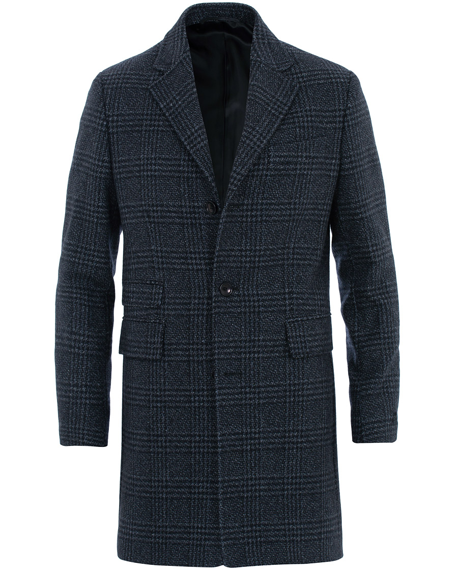 Heren | Jassen | Morris | Wesley Check Coat Navy