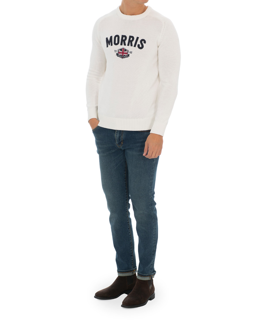 Homme | Pulls Et Tricots | Morris | Benton Knitted Crew Neck White
