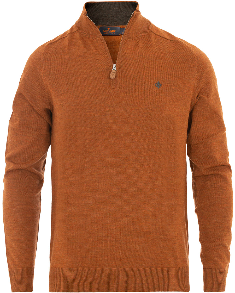 Homme | Pulls Et Tricots | Morris | John Merino Half Zip Camel
