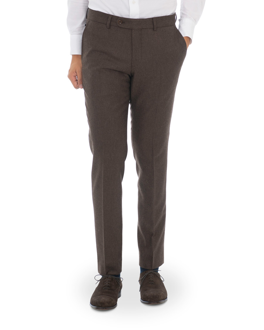 Homme | Pantalons | Morris | Rodney Flannel Trousers Brown